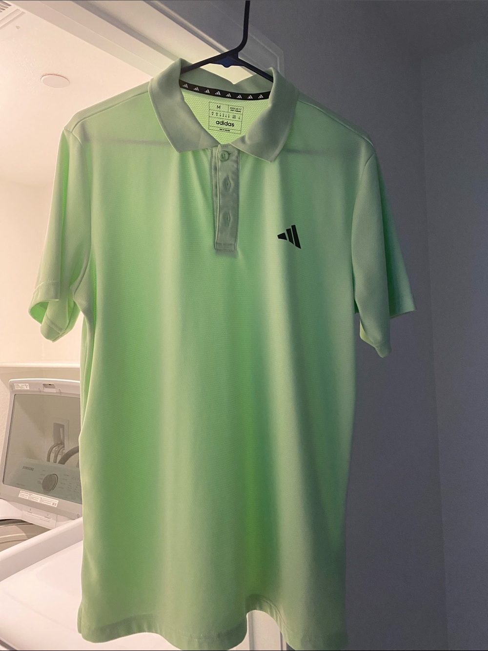 adidas Men’s Mint Green Athletic Golf Polo